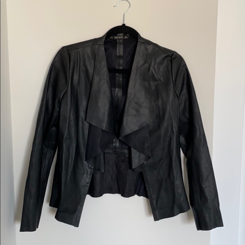 Zara faux leather jacket